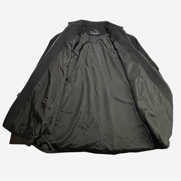 Jones New York Wool Swing Coat Size 12 Black Full Zip Pockets Lined - Picture 5 of 10